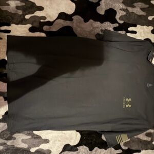 Under Armour Black Performance Tee with Olive Logo